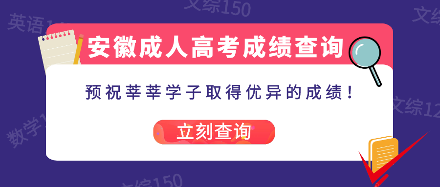 2020安徽成人高考成绩查询入口